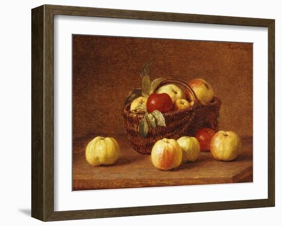 Apples in a Basket on a Table-Henri Fantin-Latour-Framed Giclee Print