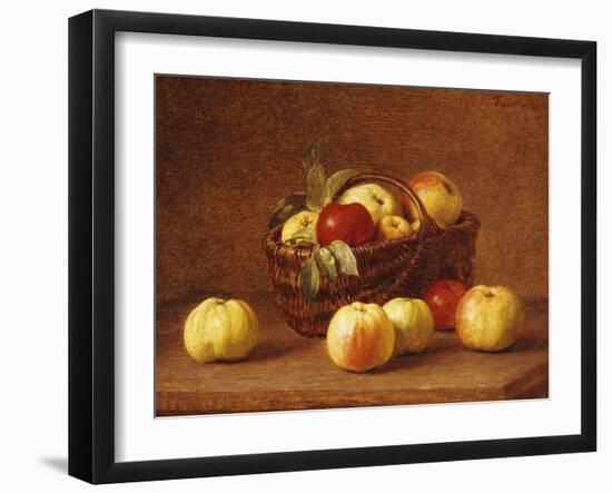 Apples in a Basket on a Table-Henri Fantin-Latour-Framed Giclee Print