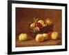 Apples in a Basket on a Table-Henri Fantin-Latour-Framed Giclee Print