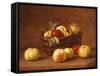 Apples in a Basket on a Table-Henri Fantin-Latour-Framed Stretched Canvas