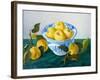 Apples in a Blue Bowl, 2014-Cristiana Angelini-Framed Giclee Print