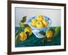 Apples in a Blue Bowl, 2014-Cristiana Angelini-Framed Giclee Print