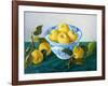 Apples in a Blue Bowl, 2014-Cristiana Angelini-Framed Giclee Print