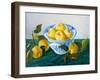 Apples in a Blue Bowl, 2014-Cristiana Angelini-Framed Premium Giclee Print