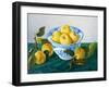 Apples in a Blue Bowl, 2014-Cristiana Angelini-Framed Premium Giclee Print