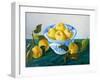 Apples in a Blue Bowl, 2014-Cristiana Angelini-Framed Premium Giclee Print