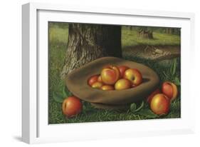 Apples in a Brown Hat-Thomas Birch-Framed Giclee Print