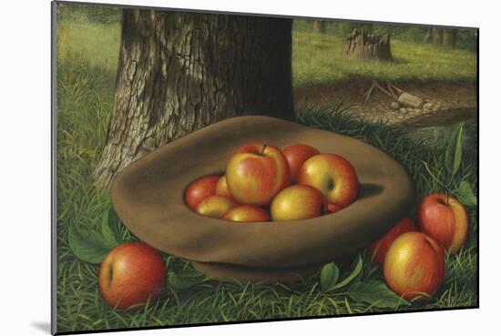 Apples in a Brown Hat-Thomas Birch-Mounted Giclee Print