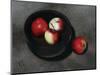 Apples in an Ebony Bowl, 2008-James Gillick-Mounted Giclee Print