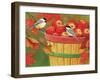 Apples in Basket with Chickadees-William Vanderdasson-Framed Giclee Print