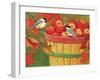 Apples in Basket with Chickadees-William Vanderdasson-Framed Giclee Print