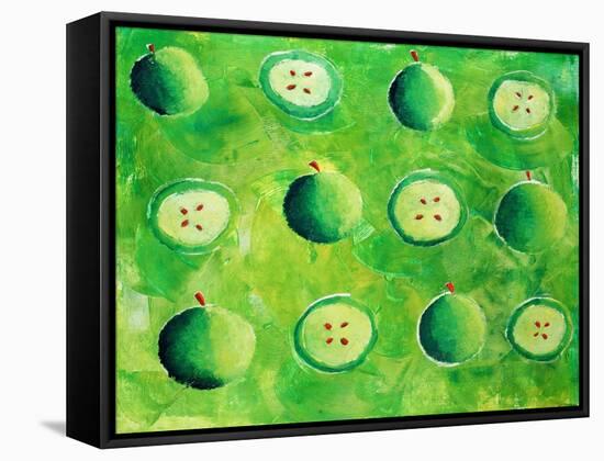 Apples in Halves, 2006-Julie Nicholls-Framed Stretched Canvas