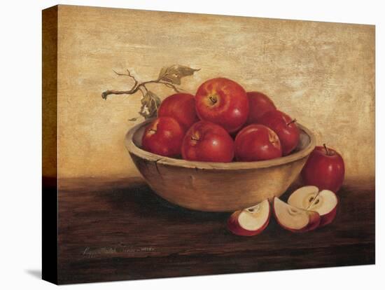 Apples in Wooden Bowl-unknown Sibley-Stretched Canvas