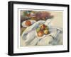 Apples on a Cloth, C.1885 (Oil on Canvas)-Paul Cezanne-Framed Giclee Print