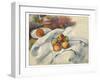 Apples on a Cloth, C.1885 (Oil on Canvas)-Paul Cezanne-Framed Giclee Print