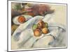 Apples on a Cloth, C.1885 (Oil on Canvas)-Paul Cezanne-Mounted Giclee Print