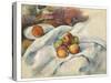 Apples on a Cloth, C.1885 (Oil on Canvas)-Paul Cezanne-Stretched Canvas