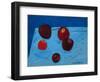 Apples on Blue Paper Bag-Sophie Harding-Framed Giclee Print