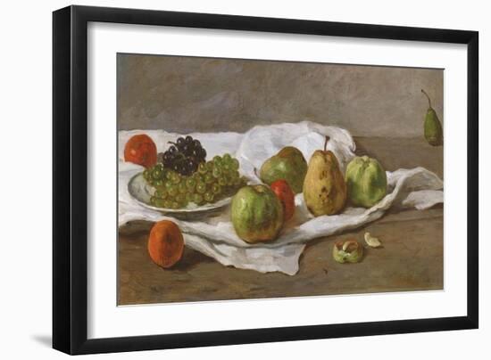 Apples, Pears and Grapes-Gustave Courbet-Framed Giclee Print