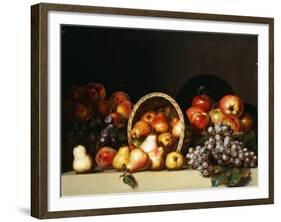 Apples, Pears, Plums and Grapes-Charles Bird King-Framed Giclee Print