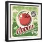 Apples Retro Poster-Lukeruk-Framed Premium Giclee Print