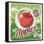 Apples Retro Poster-Lukeruk-Framed Stretched Canvas