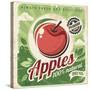 Apples Retro Poster-Lukeruk-Stretched Canvas