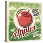 Apples Retro Poster-Lukeruk-Stretched Canvas