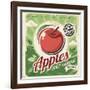 Apples Retro Poster-Lukeruk-Framed Art Print