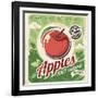 Apples Retro Poster-Lukeruk-Framed Art Print