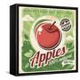 Apples Retro Poster-Lukeruk-Framed Stretched Canvas