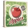 Apples Retro Poster-Lukeruk-Stretched Canvas