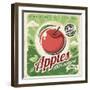 Apples Retro Poster-Lukeruk-Framed Art Print
