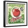 Apples Retro Poster-Lukeruk-Framed Art Print