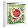 Apples Retro Poster-Lukeruk-Framed Art Print