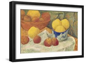 Apples with a Blue Dish, 1922 (Oil on Canvas)-Paul Serusier-Framed Giclee Print