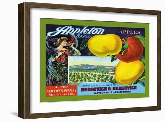 Appleton Brand Apples-null-Framed Art Print