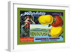 Appleton Brand Apples-null-Framed Art Print