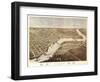 Appleton, Wisconsin - Panoramic Map-Lantern Press-Framed Art Print