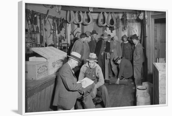 Applicants for Jobs on Tva's Norris Dam Were Conducted at Stiner's Store, Lead Mine Bend, Tn-null-Framed Photo