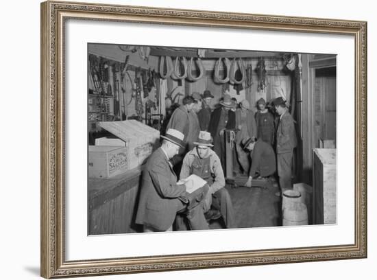 Applicants for Jobs on Tva's Norris Dam Were Conducted at Stiner's Store, Lead Mine Bend, Tn-null-Framed Photo