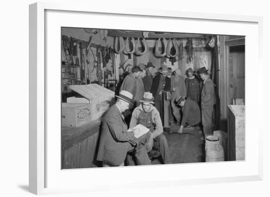 Applicants for Jobs on Tva's Norris Dam Were Conducted at Stiner's Store, Lead Mine Bend, Tn-null-Framed Photo