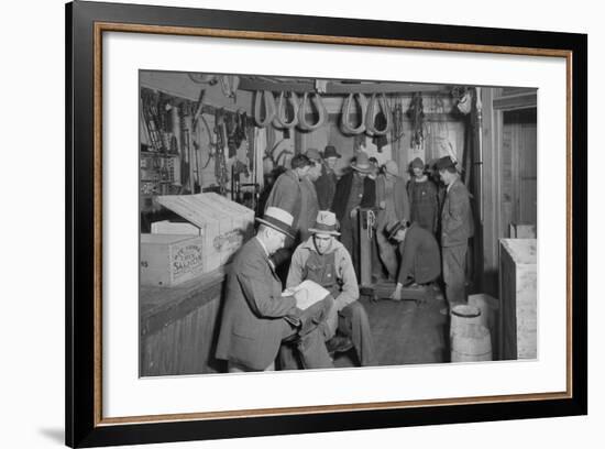 Applicants for Jobs on Tva's Norris Dam Were Conducted at Stiner's Store, Lead Mine Bend, Tn-null-Framed Photo