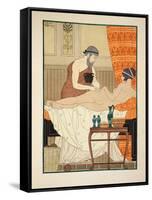 Application of White Egyptian Perfume to the Hip, Illustration from 'The Works of Hippocrates' 1934-Joseph Kuhn-Regnier-Framed Stretched Canvas