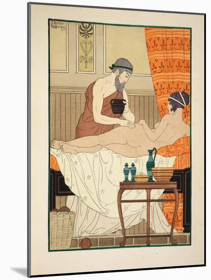 Application of White Egyptian Perfume to the Hip, Illustration from 'The Works of Hippocrates' 1934-Joseph Kuhn-Regnier-Mounted Giclee Print