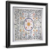 Applique Quilt with Sun, Moon, Stars and the Garden of Eden, from Arkansas, C.1890-American School-Framed Giclee Print