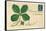 Appliqued Four-Leaf Clover-null-Framed Stretched Canvas