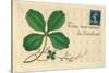 Appliqued Four-Leaf Clover-null-Stretched Canvas