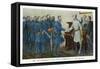 Appomattox, Virginia, Representation of Lee Surrendering to Grant on April 9, 1865-Lantern Press-Framed Stretched Canvas