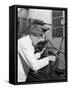 Apprentice at Work, Globe and Simpson Auto Electrical Workshop, Nottingham, Nottinghamshire, 1961-Michael Walters-Framed Stretched Canvas